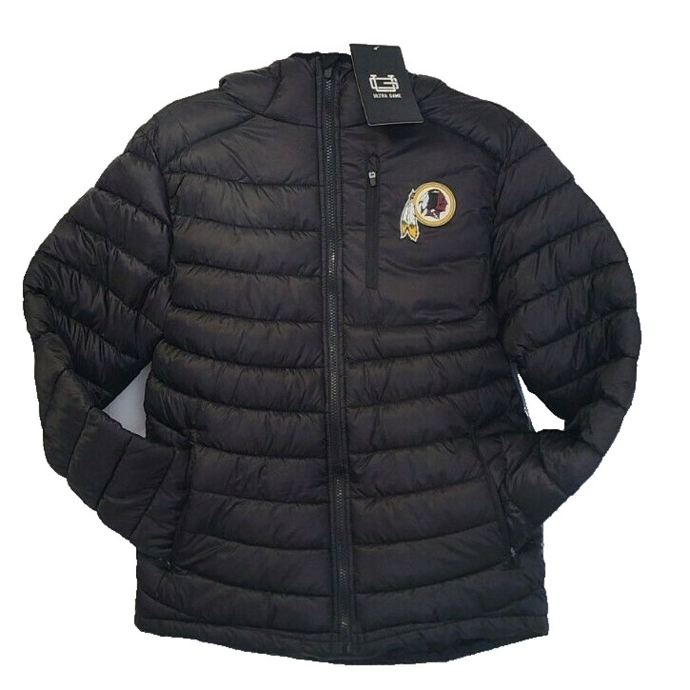 Ultra Game NFL Mens WASHINGTON Lightweight Packable Puffer Down Jacket SMALL